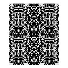 Psychedelic Pattern Flower Black Shower Curtain 60  X 72  (medium) 