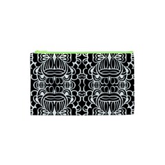 Psychedelic Pattern Flower Black Cosmetic Bag (xs) by Mariart