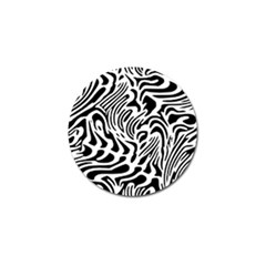 Psychedelic Zebra Black White Line Golf Ball Marker