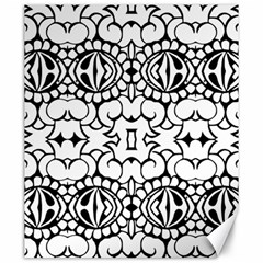 Psychedelic Pattern Flower Crown Black Flower Canvas 20  X 24  