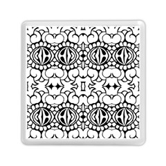 Psychedelic Pattern Flower Crown Black Flower Memory Card Reader (square) 