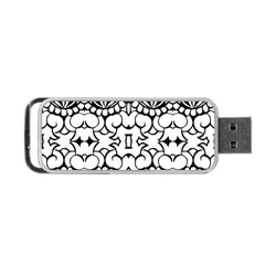 Psychedelic Pattern Flower Crown Black Flower Portable Usb Flash (two Sides) by Mariart