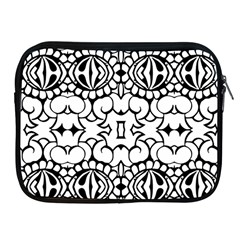 Psychedelic Pattern Flower Crown Black Flower Apple Ipad 2/3/4 Zipper Cases by Mariart
