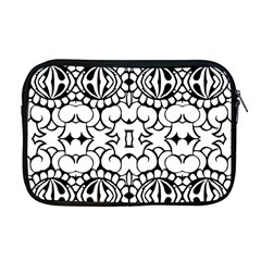 Psychedelic Pattern Flower Crown Black Flower Apple Macbook Pro 17  Zipper Case by Mariart