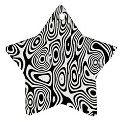 Psychedelic Zebra Black White Ornament (star)