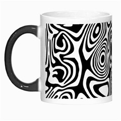 Psychedelic Zebra Black White Morph Mugs by Mariart