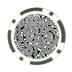 Psychedelic Zebra Black White Poker Chip Card Guard