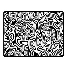 Psychedelic Zebra Black White Double Sided Fleece Blanket (small) 