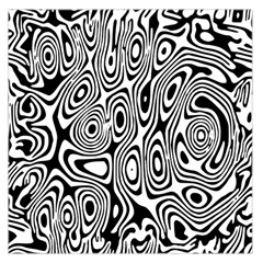 Psychedelic Zebra Black White Large Satin Scarf (square)