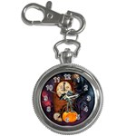 Funny Mummy With Skulls, Crow And Pumpkin Key Chain Watches