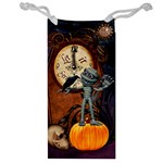 Funny Mummy With Skulls, Crow And Pumpkin Jewelry Bag