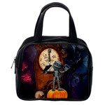 Funny Mummy With Skulls, Crow And Pumpkin Classic Handbags (One Side)