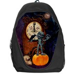 Funny Mummy With Skulls, Crow And Pumpkin Backpack Bag