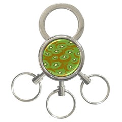 Relativity Pattern Moon Star Polka Dots Green Space 3-ring Key Chains