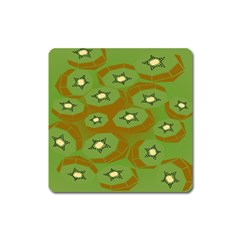 Relativity Pattern Moon Star Polka Dots Green Space Square Magnet by Mariart