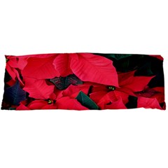 Red Poinsettia Flower Body Pillow Case Dakimakura (two Sides) by Mariart