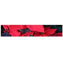 Red Poinsettia Flower Flano Scarf (large)