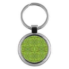 Digital Nature Collage Pattern Key Chains (round)  by dflcprints