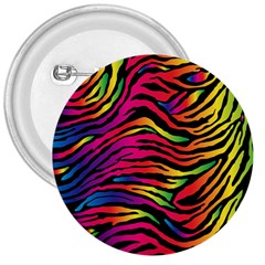 Rainbow Zebra 3  Buttons