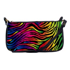 Rainbow Zebra Shoulder Clutch Bags