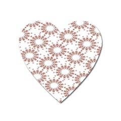 Pattern Flower Floral Star Circle Love Valentine Heart Pink Red Folk Heart Magnet by Mariart