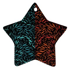 Square Pheonix Blue Orange Red Ornament (star) by Mariart