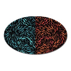 Square Pheonix Blue Orange Red Oval Magnet