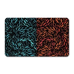 Square Pheonix Blue Orange Red Magnet (rectangular)