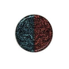 Square Pheonix Blue Orange Red Hat Clip Ball Marker (10 Pack) by Mariart