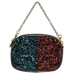 Square Pheonix Blue Orange Red Chain Purses (two Sides) 