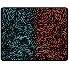 Square Pheonix Blue Orange Red Fleece Blanket (medium) 