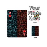 Square Pheonix Blue Orange Red Playing Cards 54 (Mini)  Front - Heart5