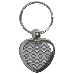 Triangle Wave Chevron Grey Sign Star Key Chains (heart) 