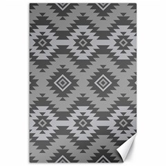 Triangle Wave Chevron Grey Sign Star Canvas 24  X 36  by Mariart