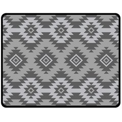 Triangle Wave Chevron Grey Sign Star Double Sided Fleece Blanket (medium) 