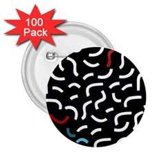 Toucan White Bluered 2 25  Buttons (100 Pack) 