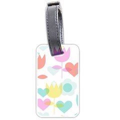 Tulip Lotus Sunflower Flower Floral Staer Love Pink Red Blue Green Luggage Tags (two Sides)