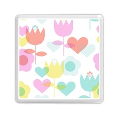Tulip Lotus Sunflower Flower Floral Staer Love Pink Red Blue Green Memory Card Reader (square) 