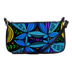 Star Polka Natural Blue Yellow Flower Floral Shoulder Clutch Bags by Mariart