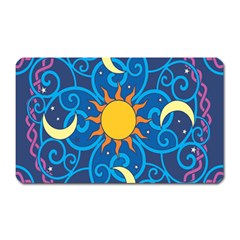 Sun Moon Star Space Vector Clipart Magnet (rectangular) by Mariart