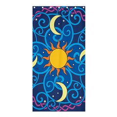 Sun Moon Star Space Vector Clipart Shower Curtain 36  X 72  (stall)  by Mariart