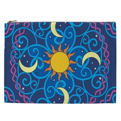 Sun Moon Star Space Vector Clipart Cosmetic Bag (xxl) 