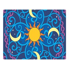 Sun Moon Star Space Vector Clipart Double Sided Flano Blanket (large)  by Mariart