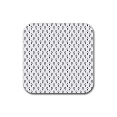 Woman Sign Circle Black Rubber Coaster (square)  by Mariart