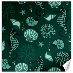 Vector Seamless Pattern With Sea Fauna Seaworld Canvas 20  X 20   by Mariart