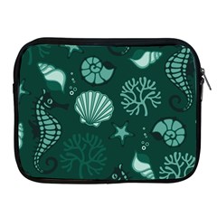 Vector Seamless Pattern With Sea Fauna Seaworld Apple Ipad 2/3/4 Zipper Cases