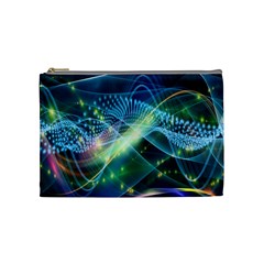 Waveslight Chevron Line Net Blue Cosmetic Bag (medium) 