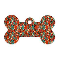Surface Patterns Bright Flower Floral Sunflower Dog Tag Bone (one Side)