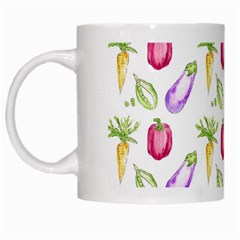 Vegetable Pattern Carrot White Mugs by Mariart