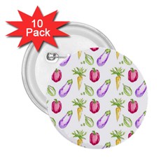 Vegetable Pattern Carrot 2 25  Buttons (10 Pack) 